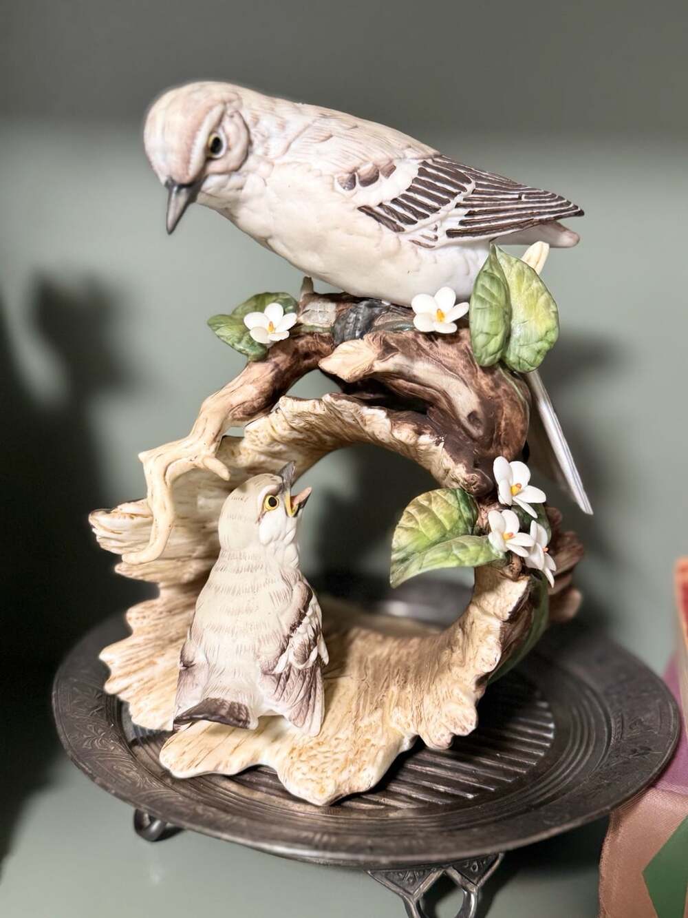 Homco Masterpiece Porcelain Mockingbird Figurine